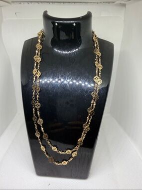 Gold Filigree Double-Strand Necklace